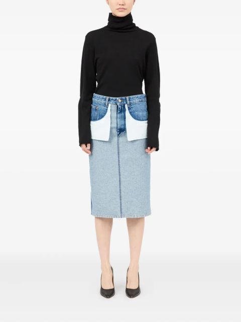 MM6 Maison Margiela cotton midi skirt - Blue