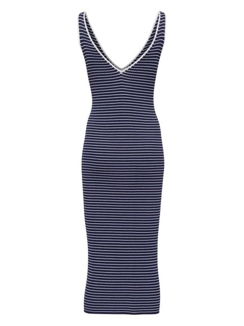 STAUD Dana striped ribbed dress - Blue - zdjęcie produktu nr 2