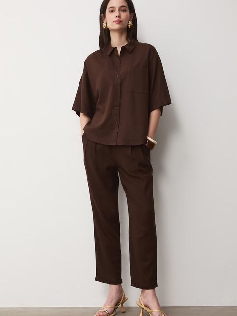 Medicine spodnie chinos damskie z lnem - zdjęcie produktu nr 1