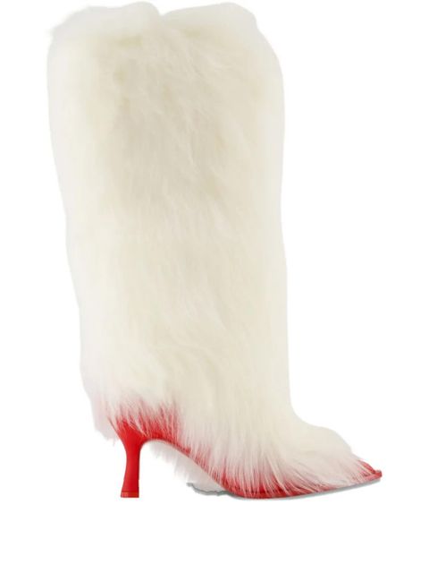 UGG x Ambush fur heeled boots - White