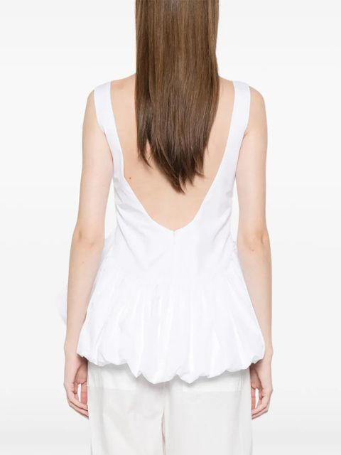 Róhe Voluminous Peplum top - White