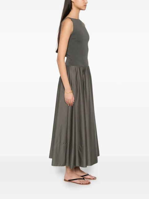 St. Agni backless circle-hem dress - Green