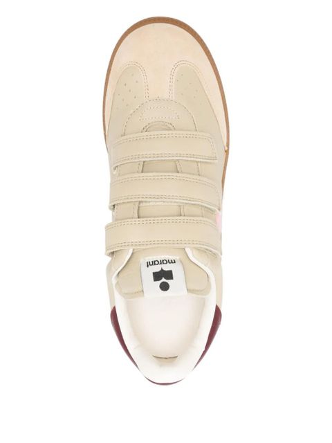 ISABEL MARANT Beth side-logo touch-strap sneakers - Neutrals