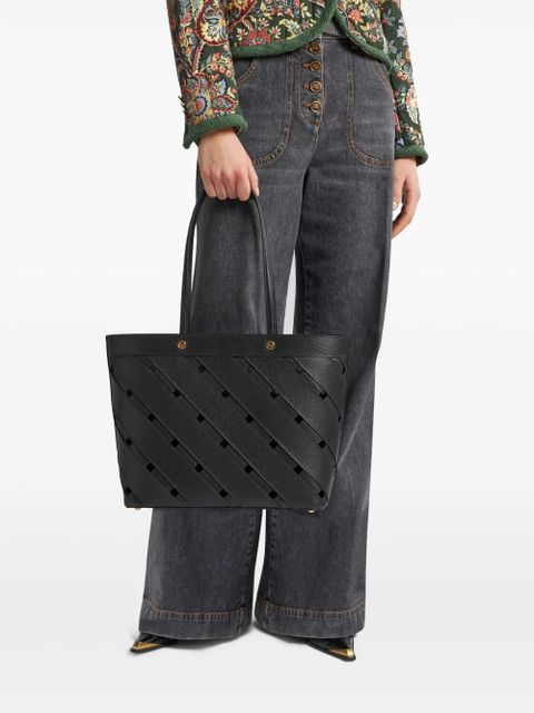 ETRO medium woven leather bag - Black - zdjęcie produktu nr 2