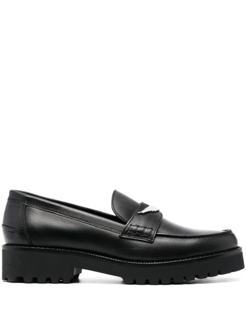 Zadig&Voltaire wings-plaque leather loafers - Black - zdjęcie produktu nr 1
