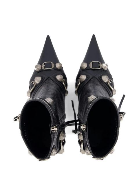Balenciaga Cagole buckle-detail ankle boots - Black
