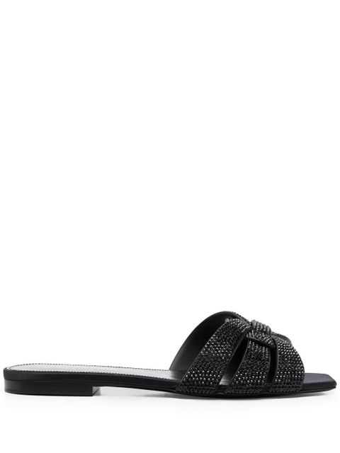 Saint Laurent Tribute flat sandals - Black