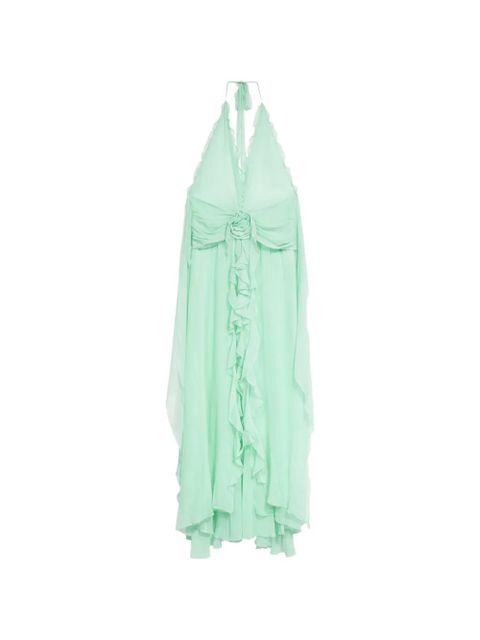 Blumarine ruffled georgette dress - Green - zdjęcie produktu nr 1