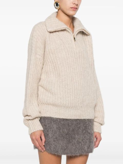 Ba&Sh Beltane half-zip sweater - Neutrals