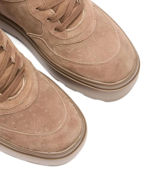 Casadei 80mm lace-up wedge-heel sneakers - Brown - zdjęcie produktu nr 2