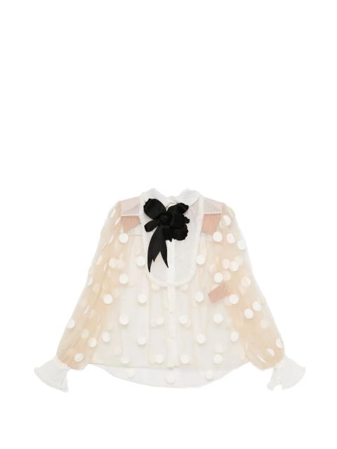 Valentino Garavani polka-dot blouse - Neutrals - zdjęcie produktu nr 1