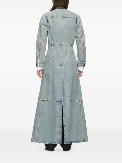 Maison Margiela patchwork tie-detail coat - Blue