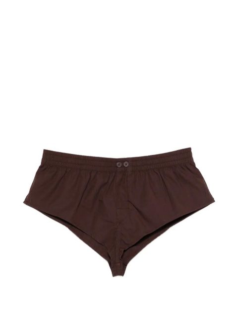 ENTIRE STUDIOS Pixie buttoned mini shorts - Brown - zdjęcie produktu nr 1