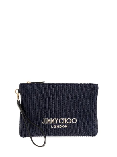 Jimmy Choo logo-detail clutch bag - Blue - zdjęcie produktu nr 1