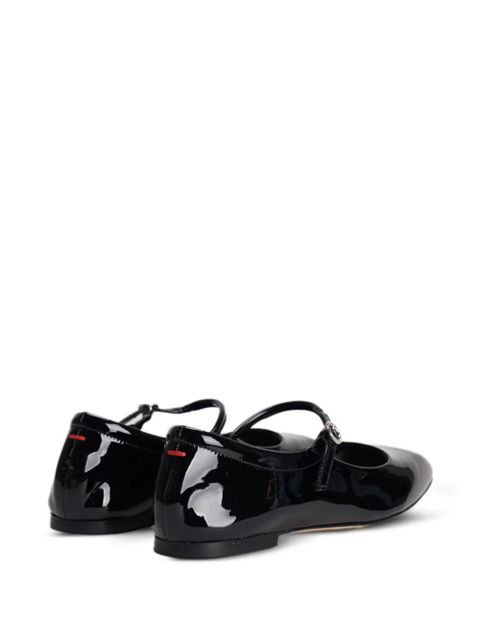 Aeyde leather buckle-fastening ballet flats - Black