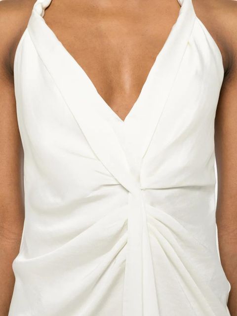 Eleh twisted halterneck maxi dress - White