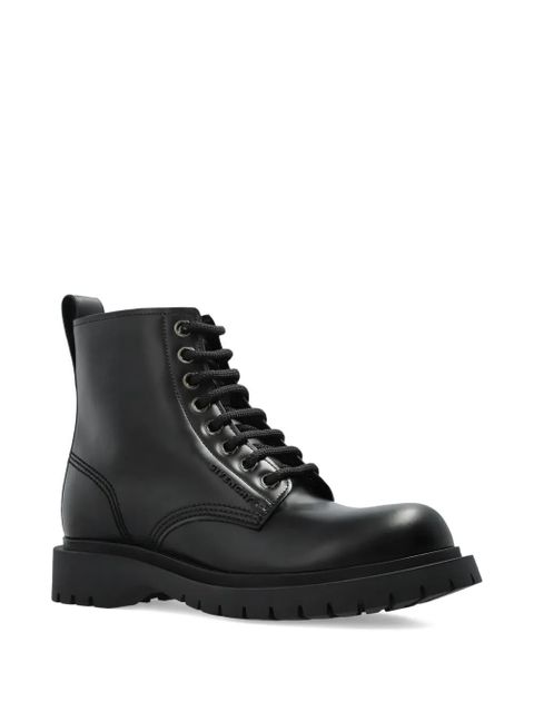 Givenchy lace-up leather biker boots - Black