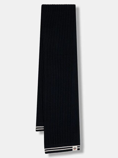 Bally szalik wełniany damski kolor granatowy wzorzysty WSC04M - zdjęcie produktu nr 1