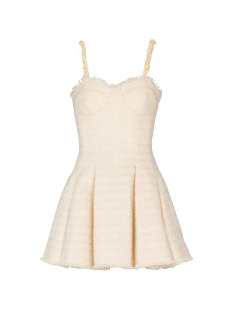 Balmain sweetheart-neck mini dress - White - zdjęcie produktu nr 1