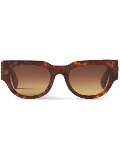 Lanvin tortoiseshell-effect geometric-frame sunglasses - Brown - zdjęcie produktu nr 1