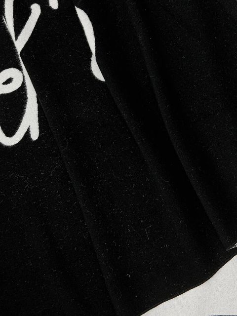 EA7 Emporio Armani szalik damski kolor czarny wzorzysty AF10450.7W000707