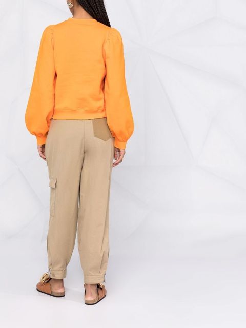 GANNI puff-shoulder sweatshirt - Orange - zdjęcie produktu nr 2