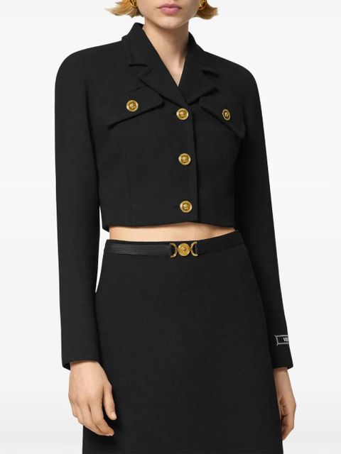 Versace Medusa Head-buttons cropped jacket - Black - zdjęcie produktu nr 2