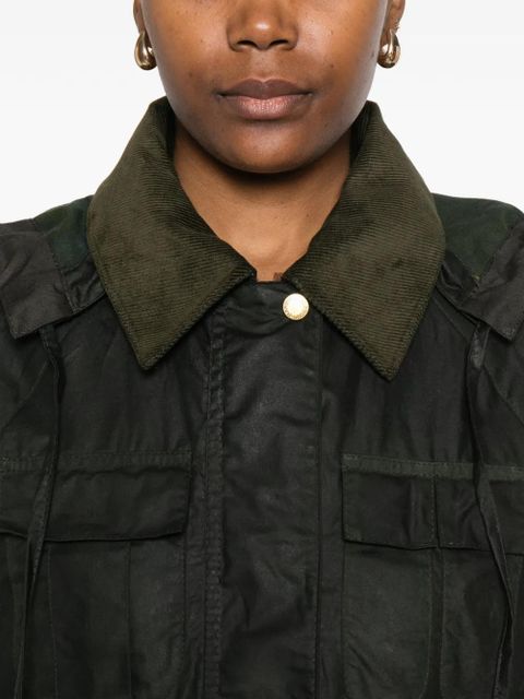 Barbour Liza Wax zip-up hooded jacket - Green