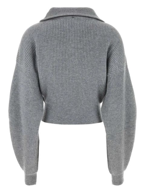Sportmax ribbed zip-up cardigan - Grey - zdjęcie produktu nr 2