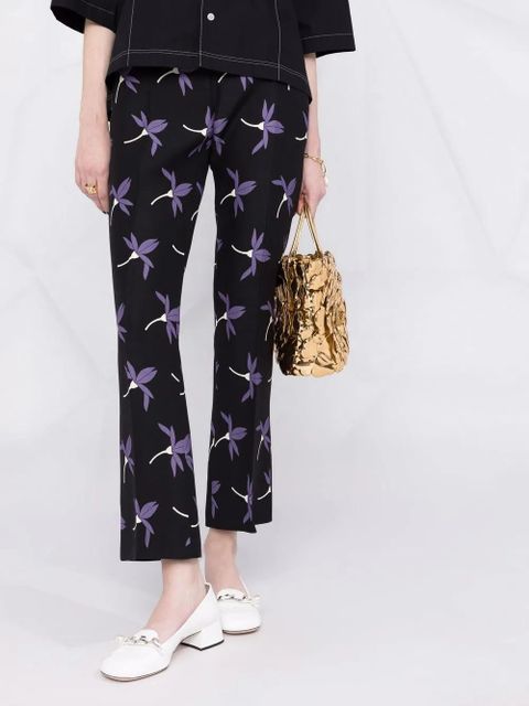 Valentino Garavani Fairy Flowers print trousers - Black