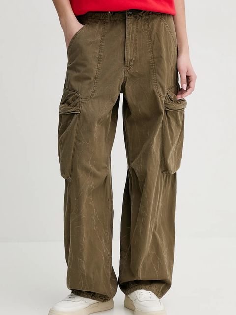 G-Star spodnie damskie kolor zielony fason cargo high waist D26433-D385 - zdjęcie produktu nr 1