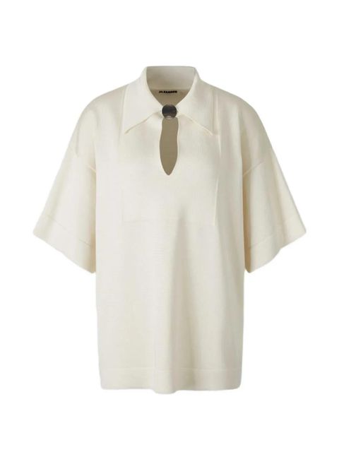 Jil Sander polo-collar top - Neutrals - zdjęcie produktu nr 1