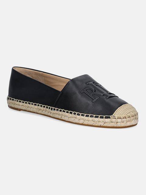 Lauren Ralph Lauren espadryle skórzane Cameryn Lg 2 kolor czarny 802P04415001 - zdjęcie produktu nr 1