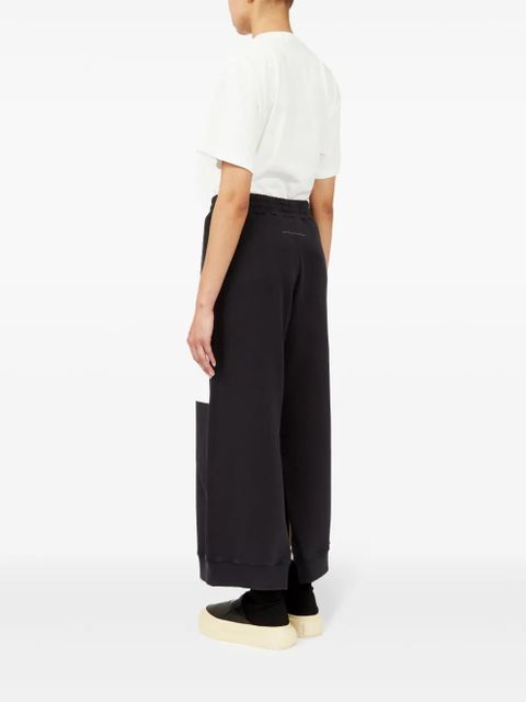 MM6 Maison Margiela numbers-motif flared trousers - Black