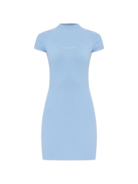 Alexander Wang jacquard-logo short-sleeve mini dress - Blue - zdjęcie produktu nr 1
