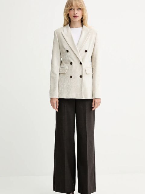 Marella marynarka kolor beżowy jednorzędowa gładka 2523916074200 - zdjęcie produktu nr 2