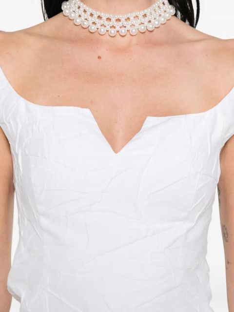 SHUSHU/TONG V-neck top - White