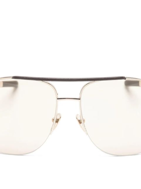 Gucci Eyewear top-bar pilot sunglasses - Gold