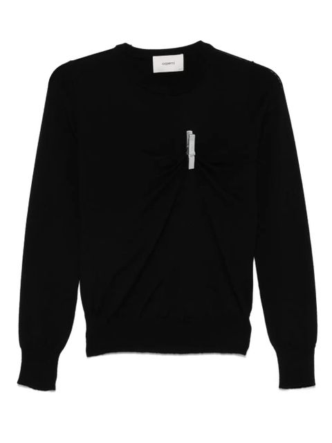 Coperni clip-detail fine-knit jumper - Black - zdjęcie produktu nr 1
