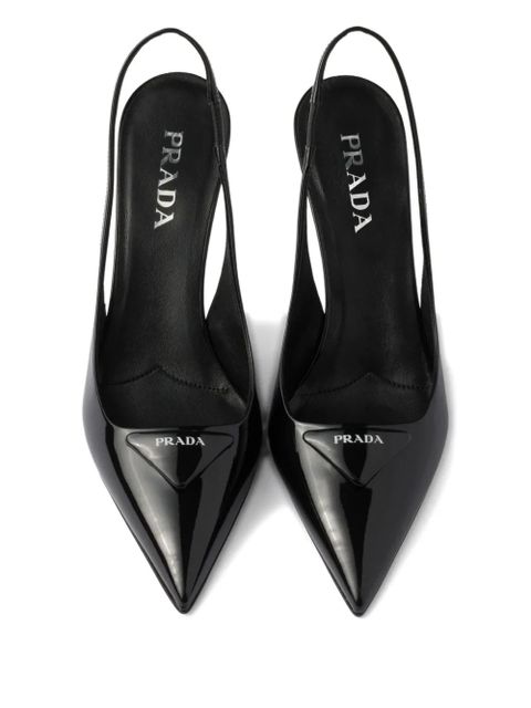 Prada slingback patent leather pumps - Black