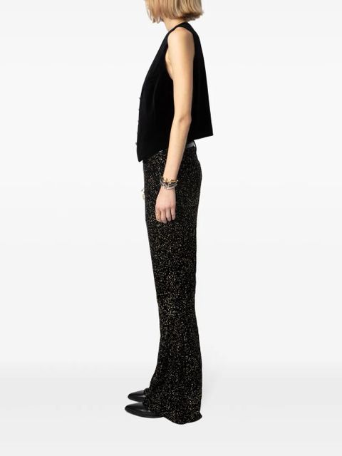 Zadig&Voltaire Emaux velvet vest - Black