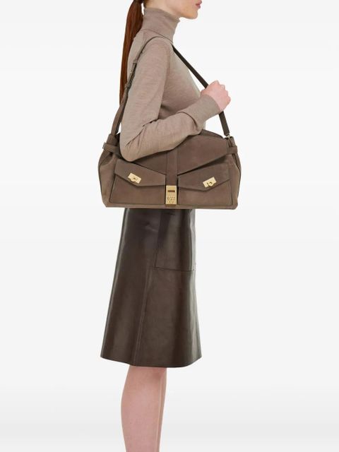 Ferragamo large Hug clutch bag - Brown