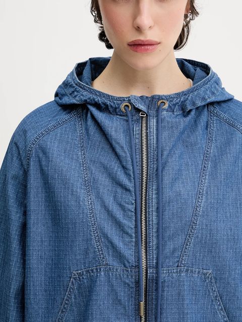 Tommy Jeans kurtka bawełniana kolor granatowy przejściowa oversize DW0DW21064
