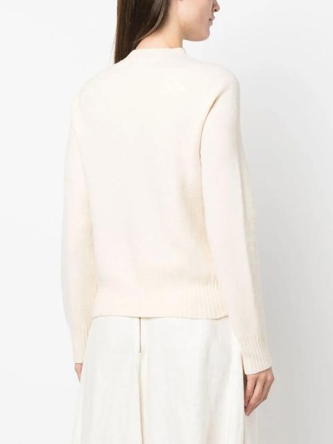 Jil Sander wool crew neck jumper - White