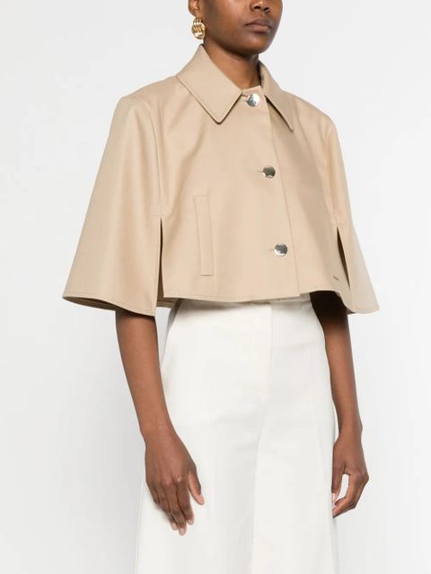 Max Mara cotton cape jacket - Neutrals - zdjęcie produktu nr 2