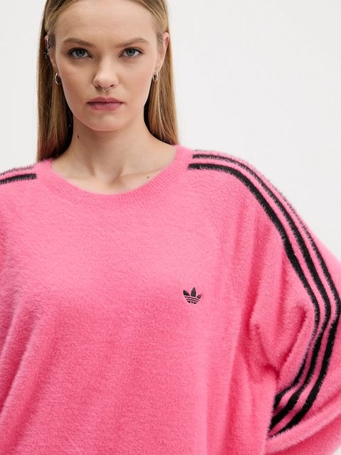adidas Originals sweter Holiday damski kolor różowy lekki JX7811