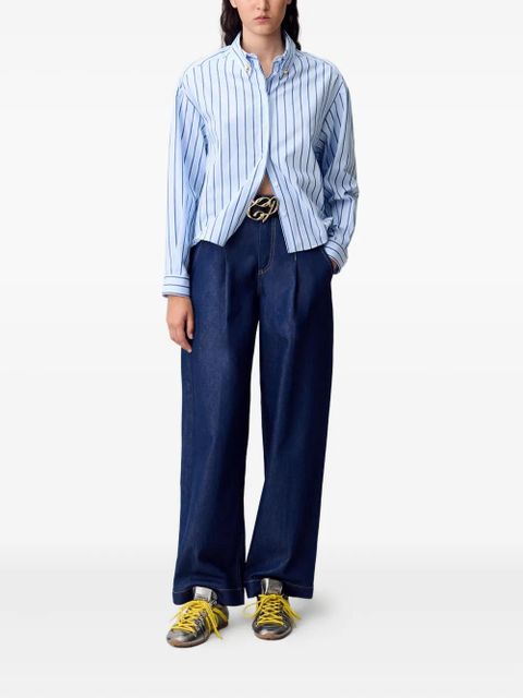 Claudie Pierlot Oversized striped shirt - Blue - zdjęcie produktu nr 2