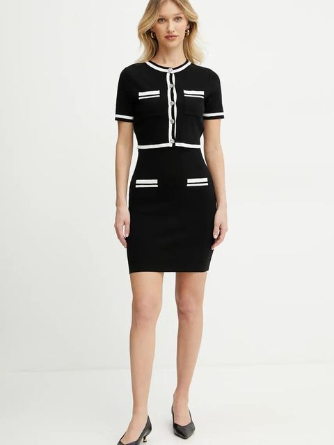 Morgan sukienka RMBIBI kolor czarny mini dopasowana RMBIBI