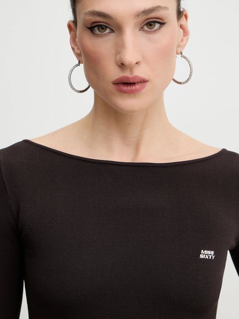 Miss Sixty longsleeve kolor brązowy 6S3RJ42700