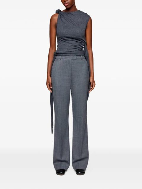 GANNI mélange-effect tailored trousers - Grey - zdjęcie produktu nr 2